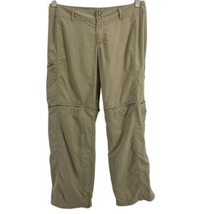 ExOfficio Convertible Hiking Pants Women 12 Khaki Zip Off Walking